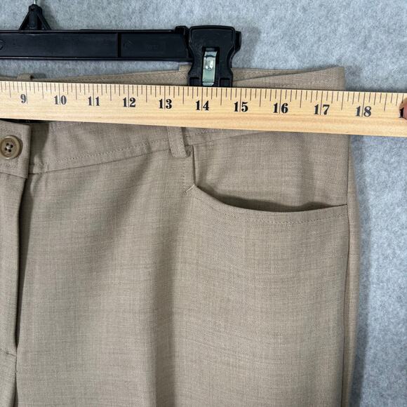 Talbots Pants 12 Tan Signature Trouser Slacks Stretch Career Church Grandpa - Picture 4 of 10